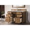 James Martin Vanities Brittany 48in Single Vanity, Saddle Brown w/ 3 CM Ethereal Noctis Quartz Top 650-V48-SBR-3ENC - alternate 2